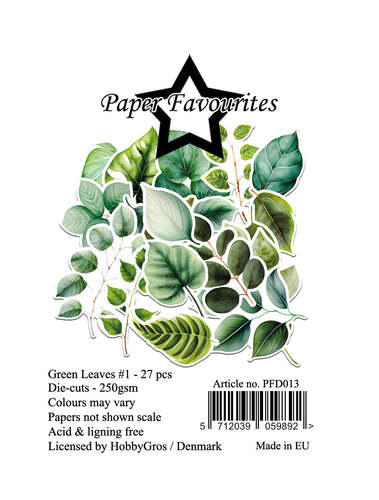 Paper Favourites Die-Cuts PFD013 - Green Leaves 1