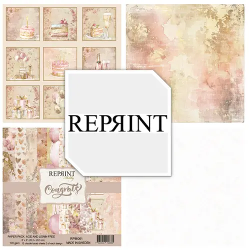 Forudbestilling: Reprint - Congrats 12x12 Inch Paper Pack