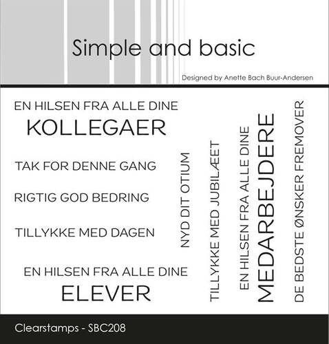 Simple and Basic stempel SBC208 - En hilsen