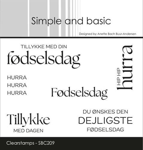 Simple and basic stempel SBC209 - Fødselsdag