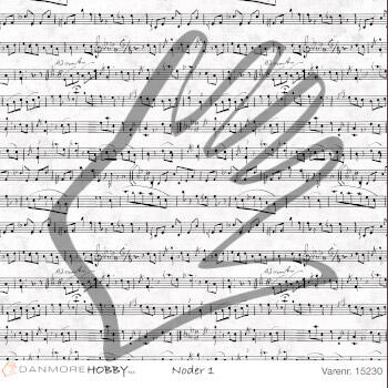 Papir m/noder i gl. look (råhvid) A4