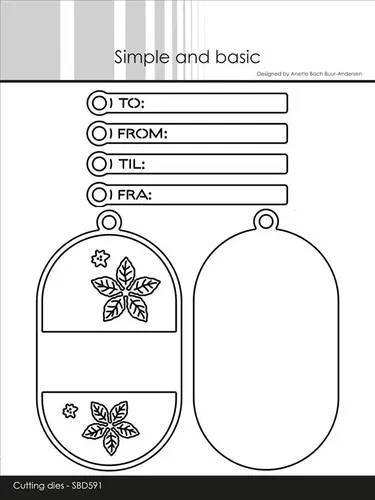 Simple and Basic die SBD591 - Decorative oval tags
