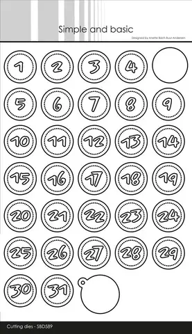 Simple and Basic die SBD589 - Numbers in a circle