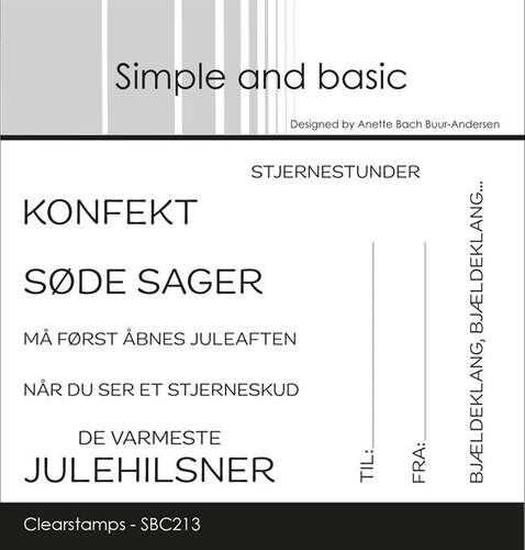 Simple and Basic stempel SBC213 - Søde sager