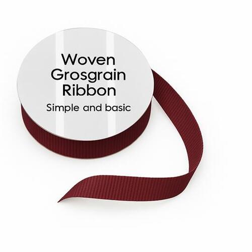 Simple and basic Grosgrain Ribbon - Dark Red