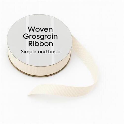 Simple and basic Grosgrain Ribbon - Ivory