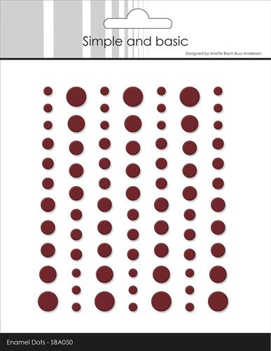 Simple and Basic Enamel Dots SBA050 - Matte Wine Red