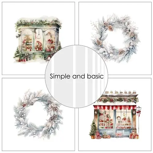 Simple and Basic Design Paper SBP554 - Christmas 15x15cm