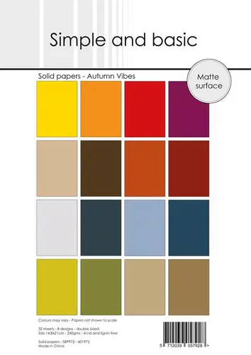 Simple and Basic SBP972 Solid Papers - Autumn Vibes