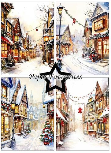 Paper Favourites A6 Paper Pack - Christmas Main Street