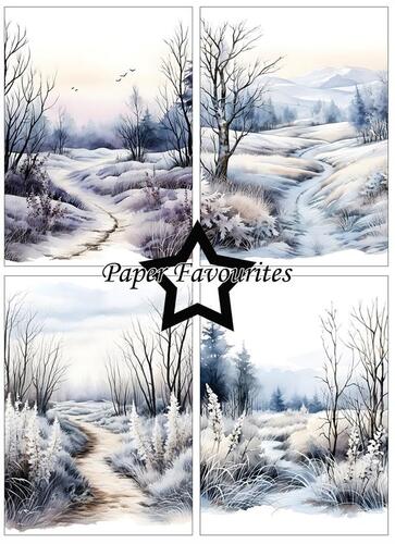 Paper Favourites A6 Paper Pack - Frosty Winter