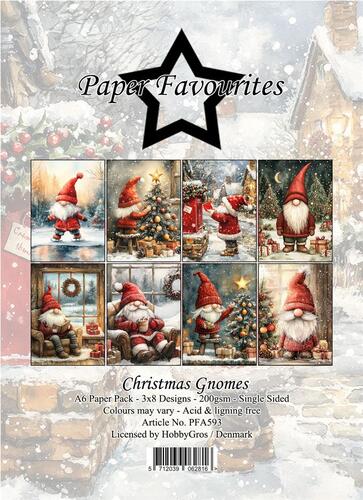 Paper Favourites A6 Paper Pack - Christmas Gnomes