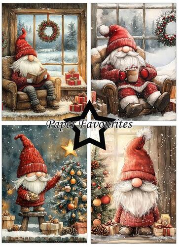 Paper Favourites A6 Paper Pack - Christmas Gnomes