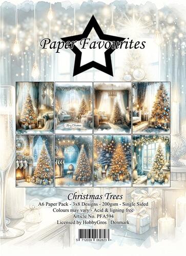 Paper Favourites A6 Paper Pack - Christmas Trees