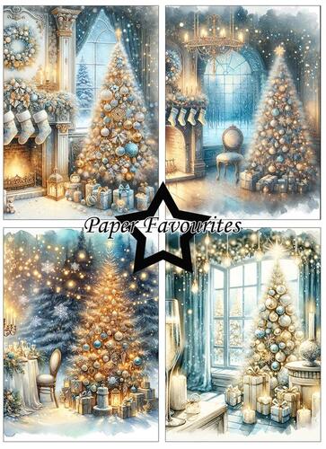 Paper Favourites A6 Paper Pack - Christmas Trees