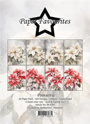 Paper Favourites A6 Paper Pack - Poinsettia