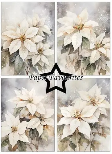 Paper Favourites A6 Paper Pack - Poinsettia