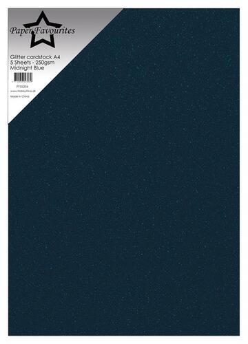 Paper Favourites Glitter Cardstock - Midnight Blue