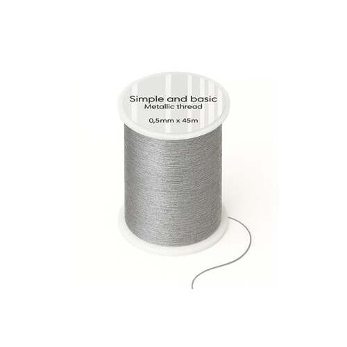 Simple and basic Metallic Thread - Silver
