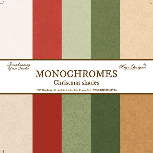 Maja Design - 12x12" Monochromes SAMPAK - Christmas shades