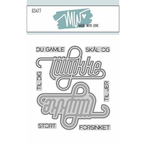 Made with Love dies 63477 - Tillykke Script