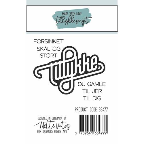 Made with Love dies 63477 - Tillykke Script