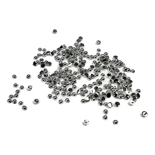 Simple and basic SBA501 - Half Pearl 2mm - Polished Silver