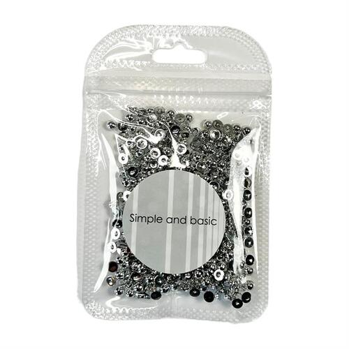 Simple and basic SBA561 - Half Pearl 4mm - Polished Silver