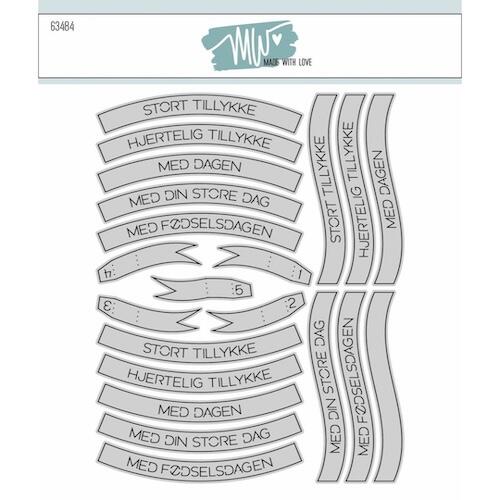 Made with Love dies 63482 - Tillykke Banners