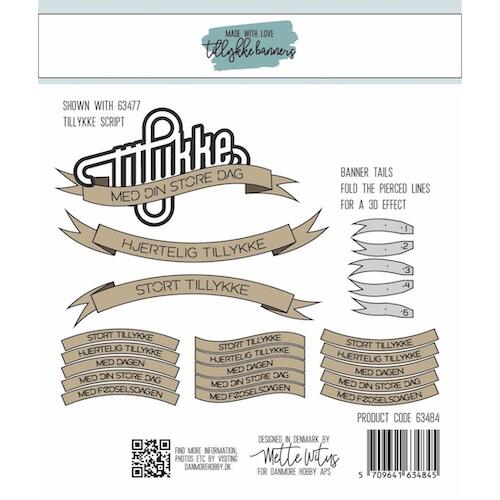 Made with Love dies 63482 - Tillykke Banners
