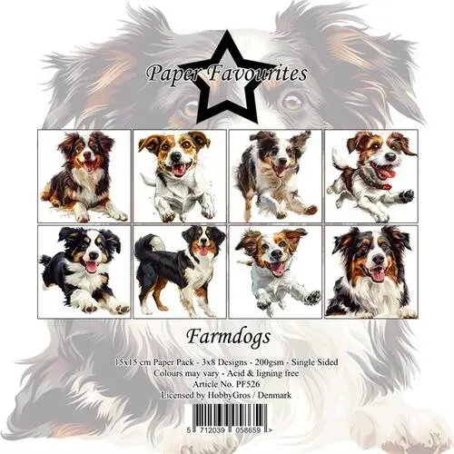 Paper Favourites 15x15 PF526 Farmdogs