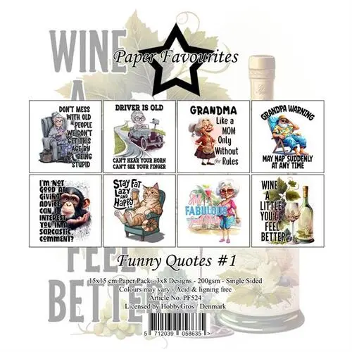 Paper Favourites 15x15 PF524 Funny Quotes #1