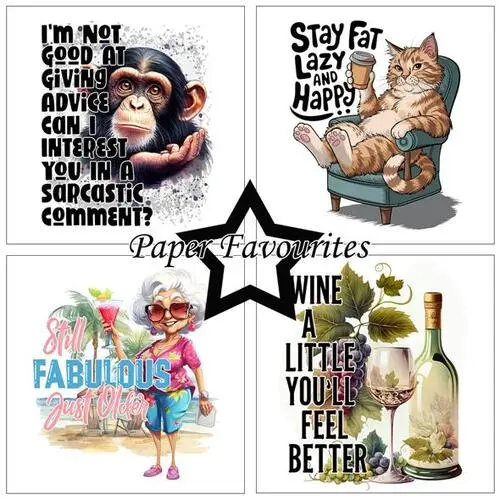 Paper Favourites 15x15 PF524 Funny Quotes #1