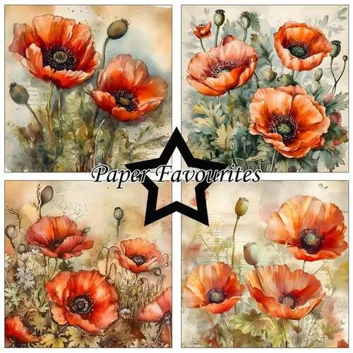 Paper Favourites 15x15 PF533 Poppy