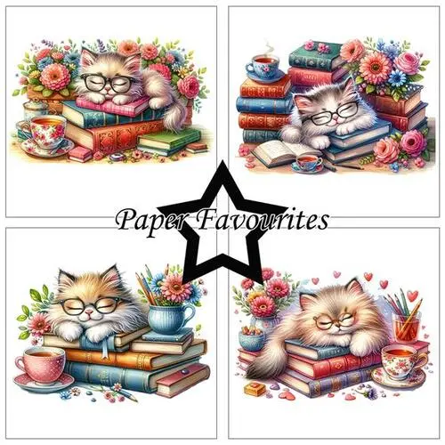 Paper Favourites 15x15 PF296 Sleeping Cats