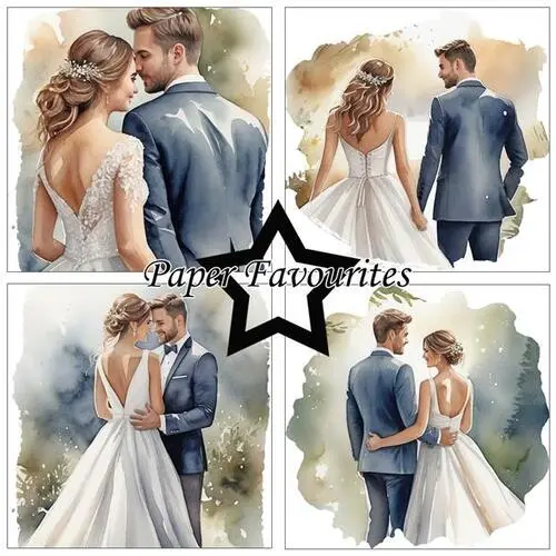 Paper Favourites 15x15 PF541 Bride & Groom