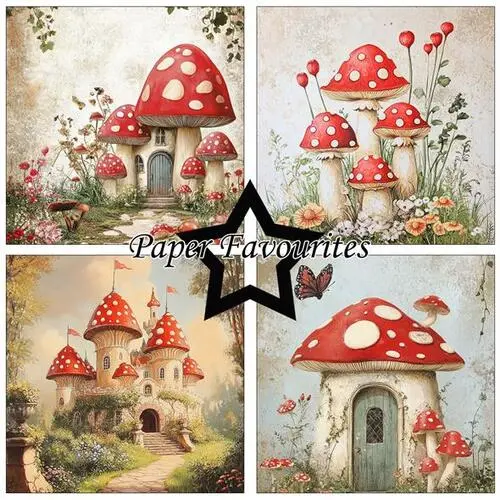 Paper Favourites 15x15 PF538 Rustic Mushrooms