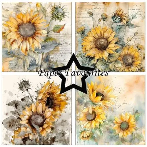 Paper Favourites 15x15 PF535 Vintage Sunflower