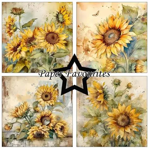 Paper Favourites 15x15 PF535 Vintage Sunflower