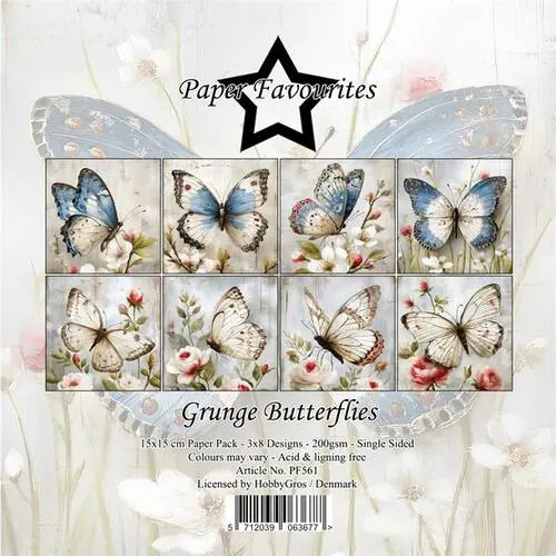 Paper Favourites 15x15 PF561 Grunge Butterflies