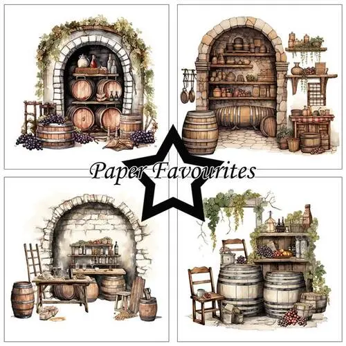 Paper Favourites 15x15 PF559 Wine Cellar