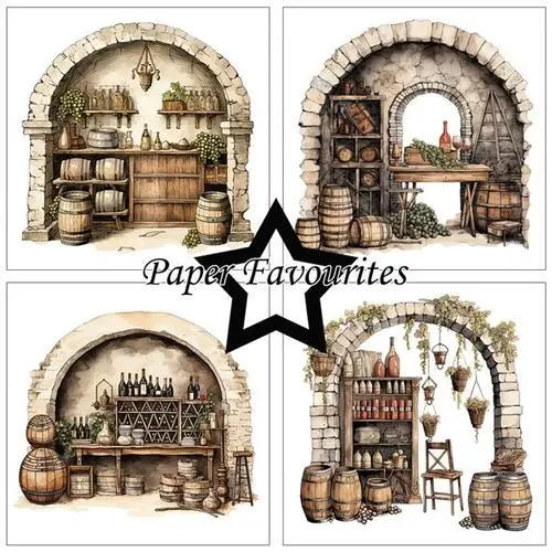 Paper Favourites 15x15 PF559 Wine Cellar