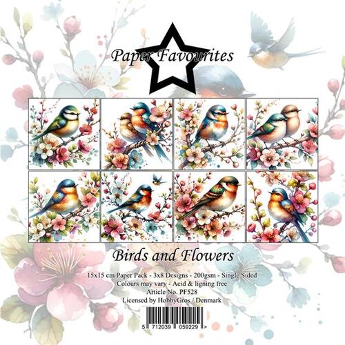 Paper Favourites 15x15 PF528 Birds and Flowers