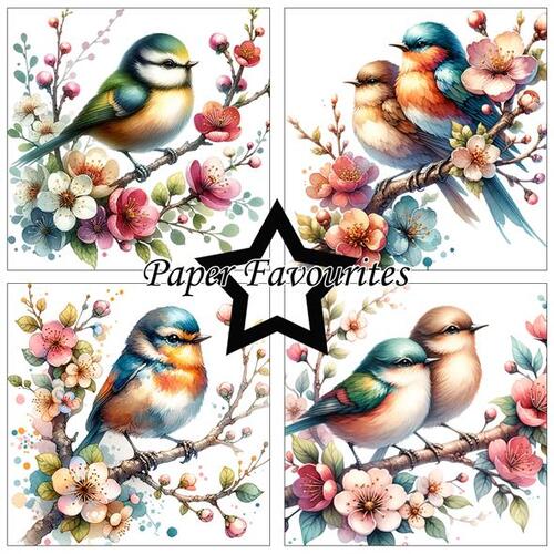 Paper Favourites 15x15 PF528 Birds and Flowers