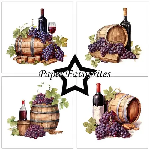 Paper Favourites 15x15 PF558 Wine Bottles