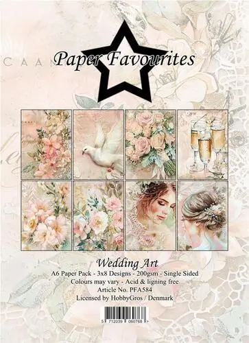 Paper Favourites A6 Paper Pack - Wedding Art