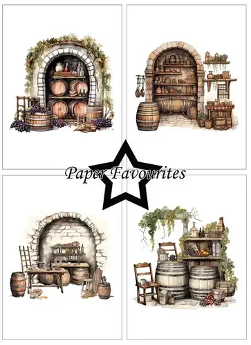 Paper Favourites A6 Paper Pack - Wine Cellar