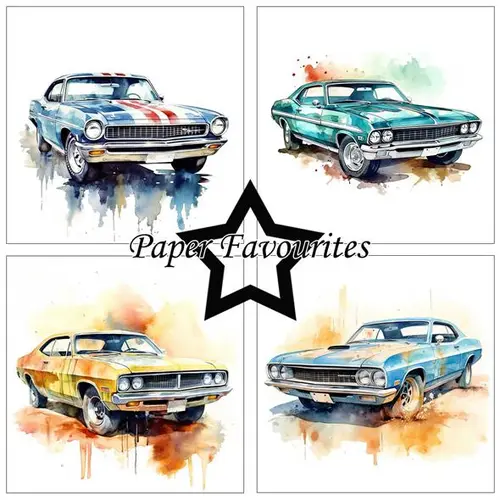 Paper Favourites 15x15 PF265 Muscle Cars