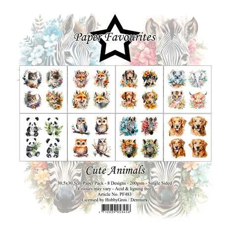 Paper Favourites 30,5x30,5 PF483 Cute Animals