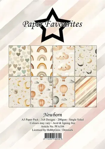 Paper Favourites A5 Paper Pack PFA184 - Newborn